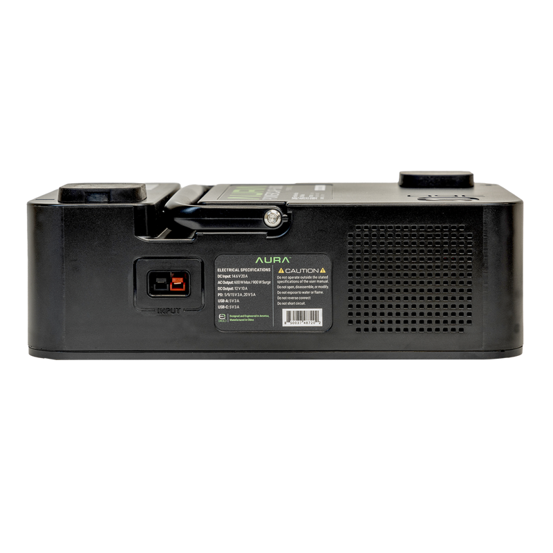 Expion360 AURA Powercap 600W inverter for Group 24 batteries front view