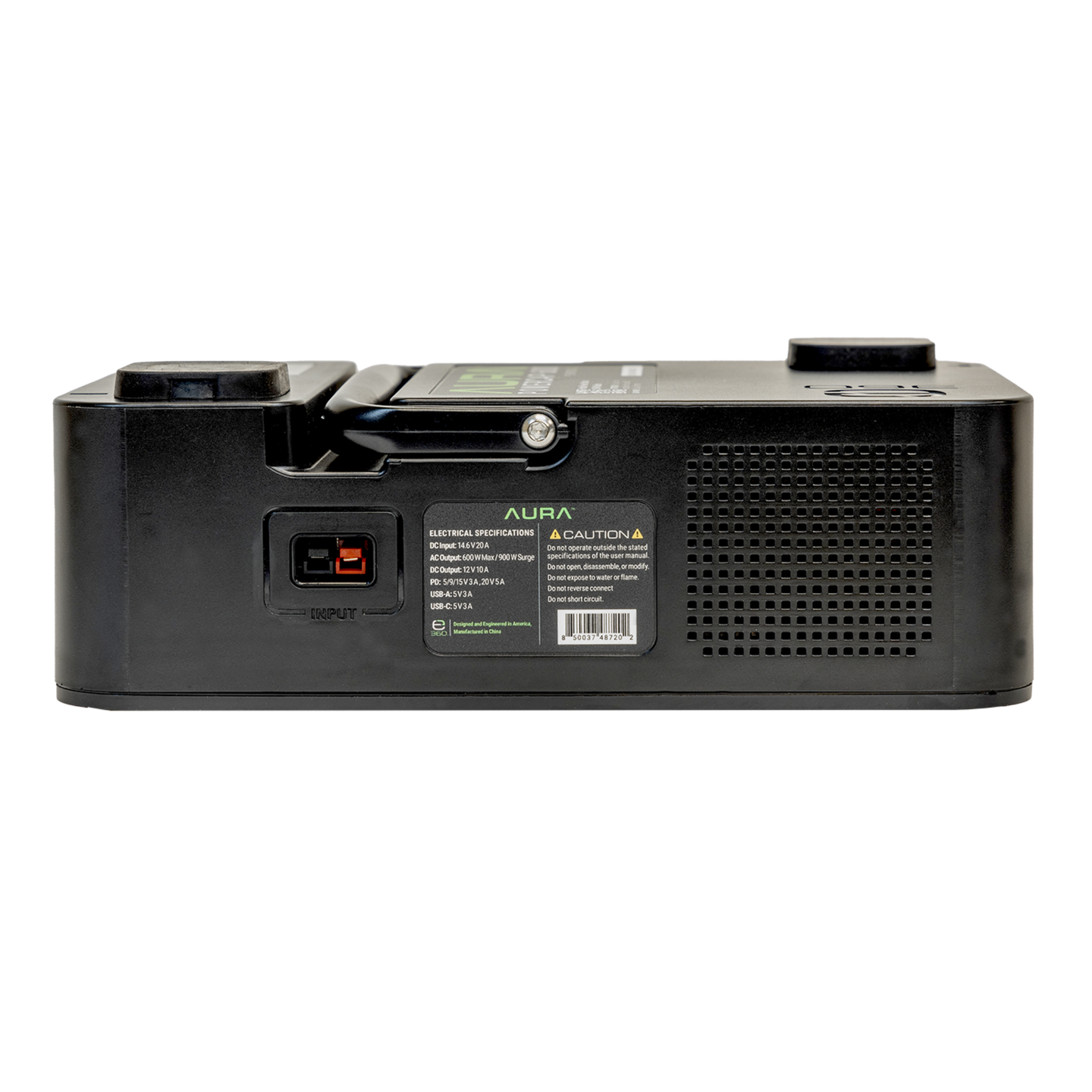 Expion360 AURA Powercap 600W inverter for Group 24 batteries front view