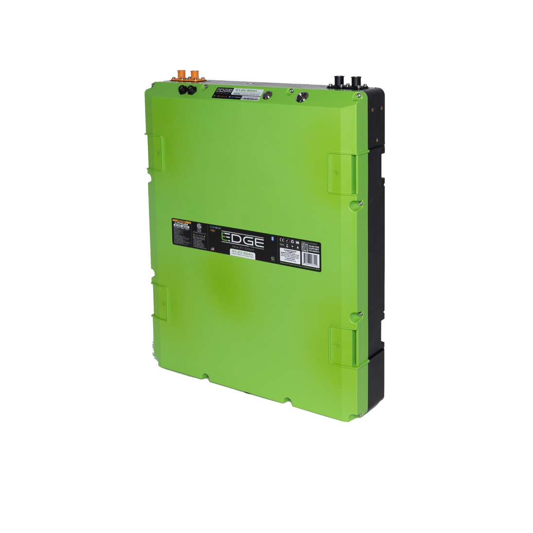 Expion360 48V 60Ah LiFePO4 lithium battery with Bluetooth and heated features in black.