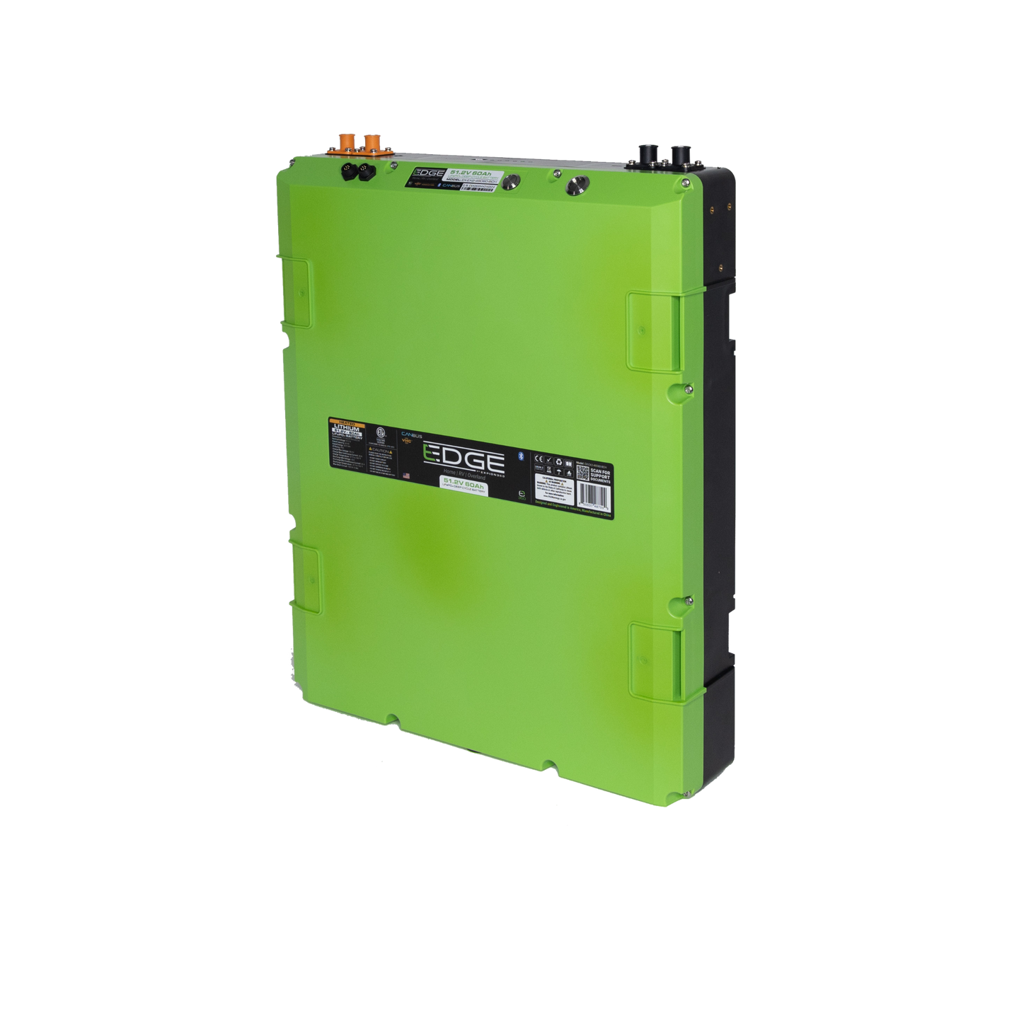 Expion360 48V 60Ah LiFePO4 lithium battery with Bluetooth and heated features in black.