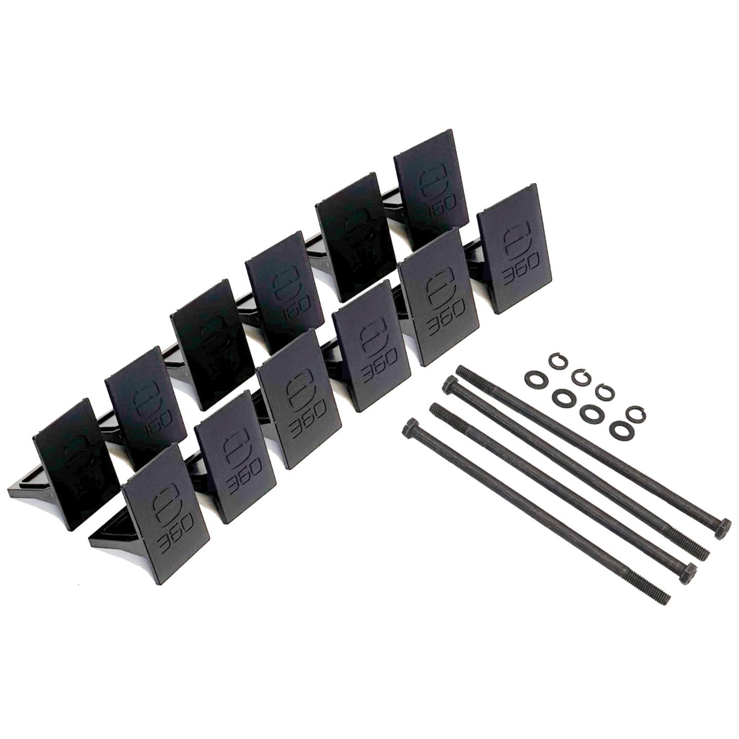 Edge EX2 4-battery mounting add-on kit with black enclosure and four battery slots.