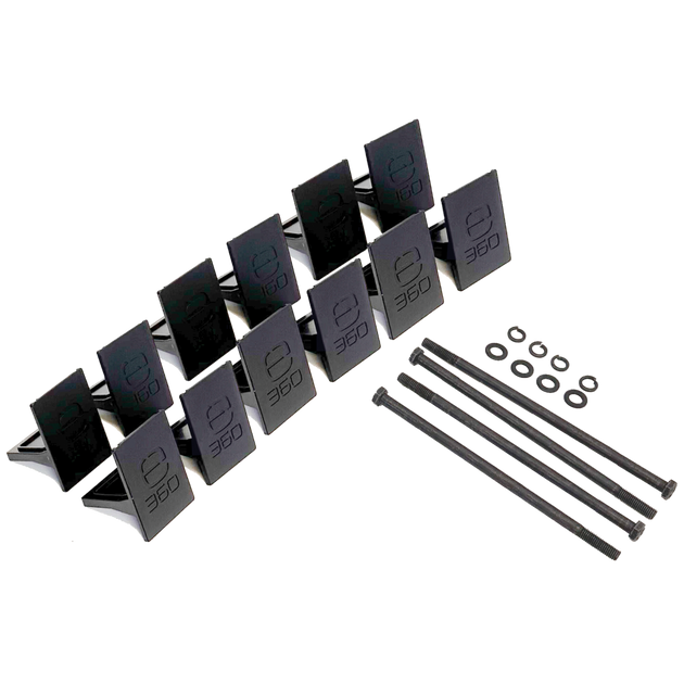 Edge EX2 4-battery mounting add-on kit with black enclosure and four battery slots.