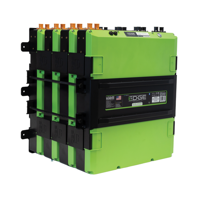 Edge EX2 4-battery mounting add-on kit with black enclosure and four battery slots.