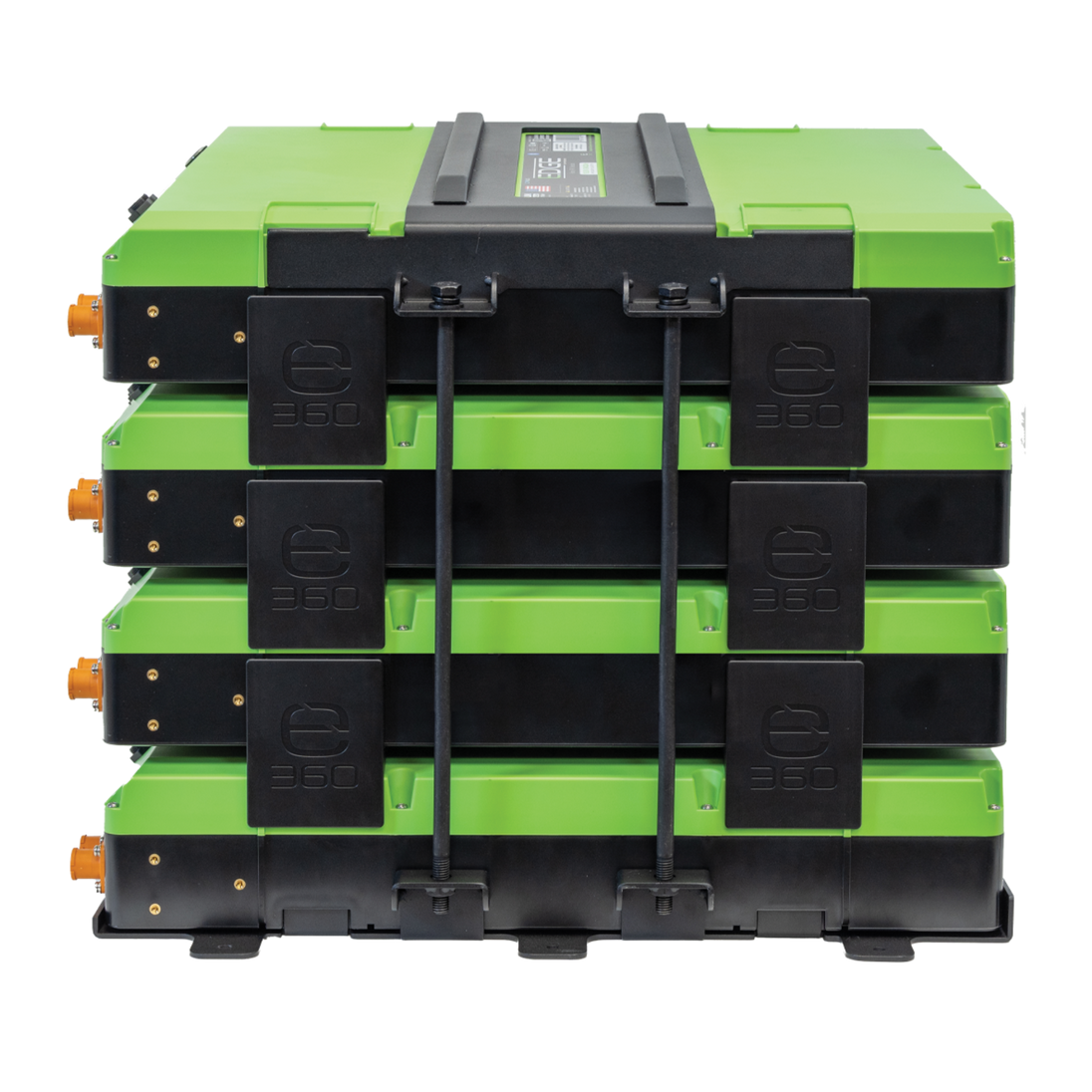 Edge EX2 4-battery mounting add-on kit with black enclosure and four battery slots