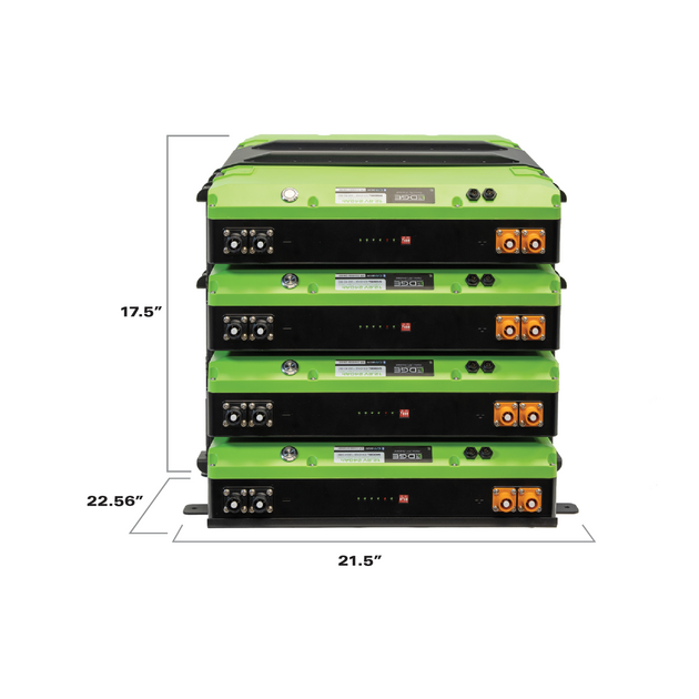 Edge EX2 4-battery mounting add-on kit with black enclosure and four battery slots