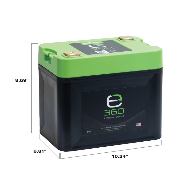 Expion360 12V 60Ah LiFePO4 Lithium Battery Group 24