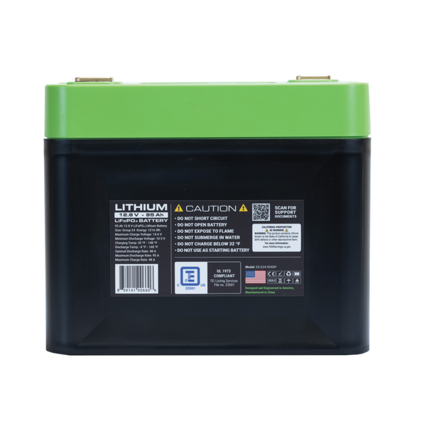 Expion360 12V 80Ah LiFePO4 Lithium Battery  Group 24