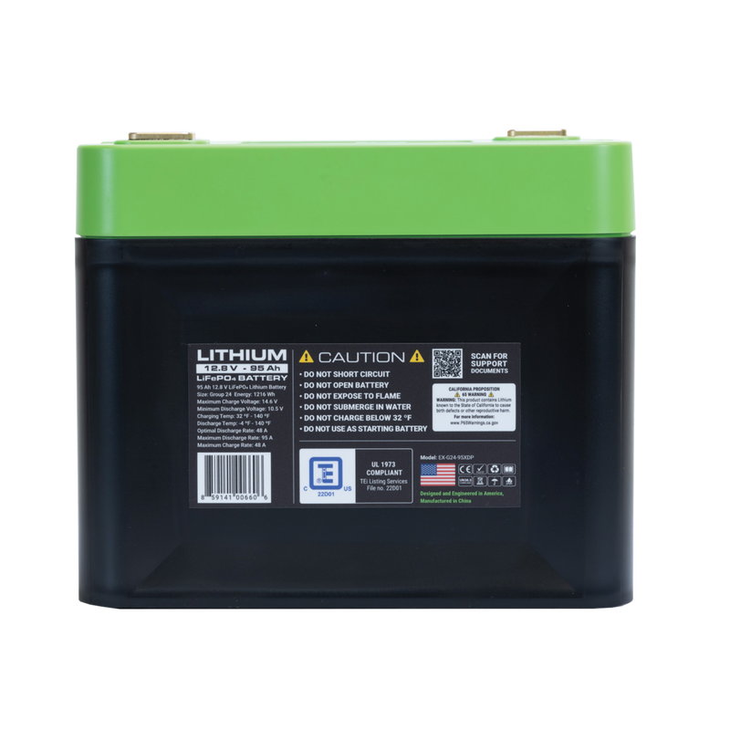 Expion360 12V 80Ah LiFePO4 Lithium Battery  Group 24