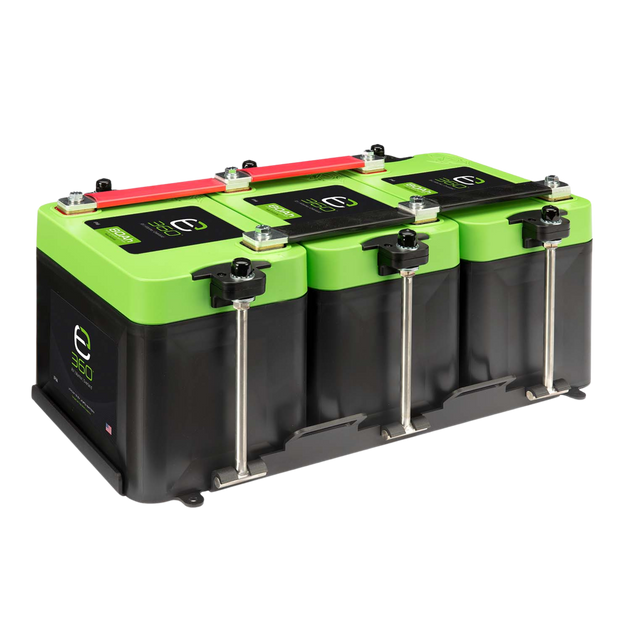 Triple mounting kit with three battery holders for Group 24 batteries