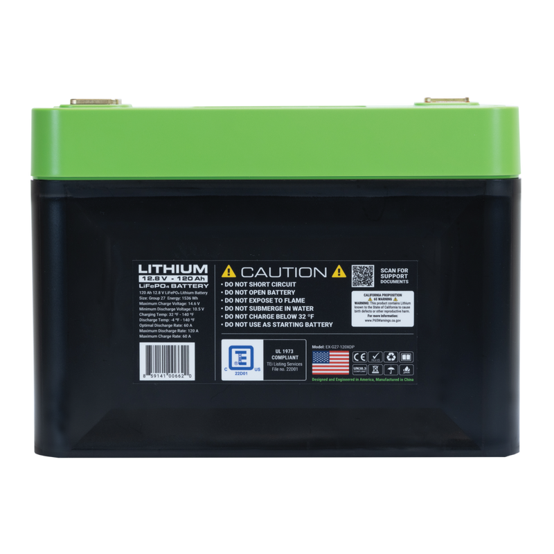 Expion360 12V 120Ah LiFePO4 Lithium Battery  Group 27