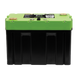 Expion360 12V 132Ah LiFePO4 lithium battery with Group 27 size, Bluetooth, and heating feature.