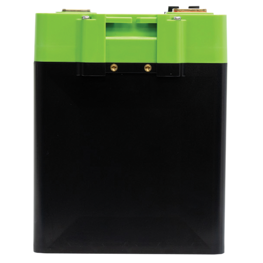 Expion360 12V 132Ah LiFePO4 lithium battery with Group 27 size, Bluetooth, and heating feature.