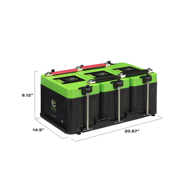 Triple mounting kit with three battery holders for Group 27 batteries