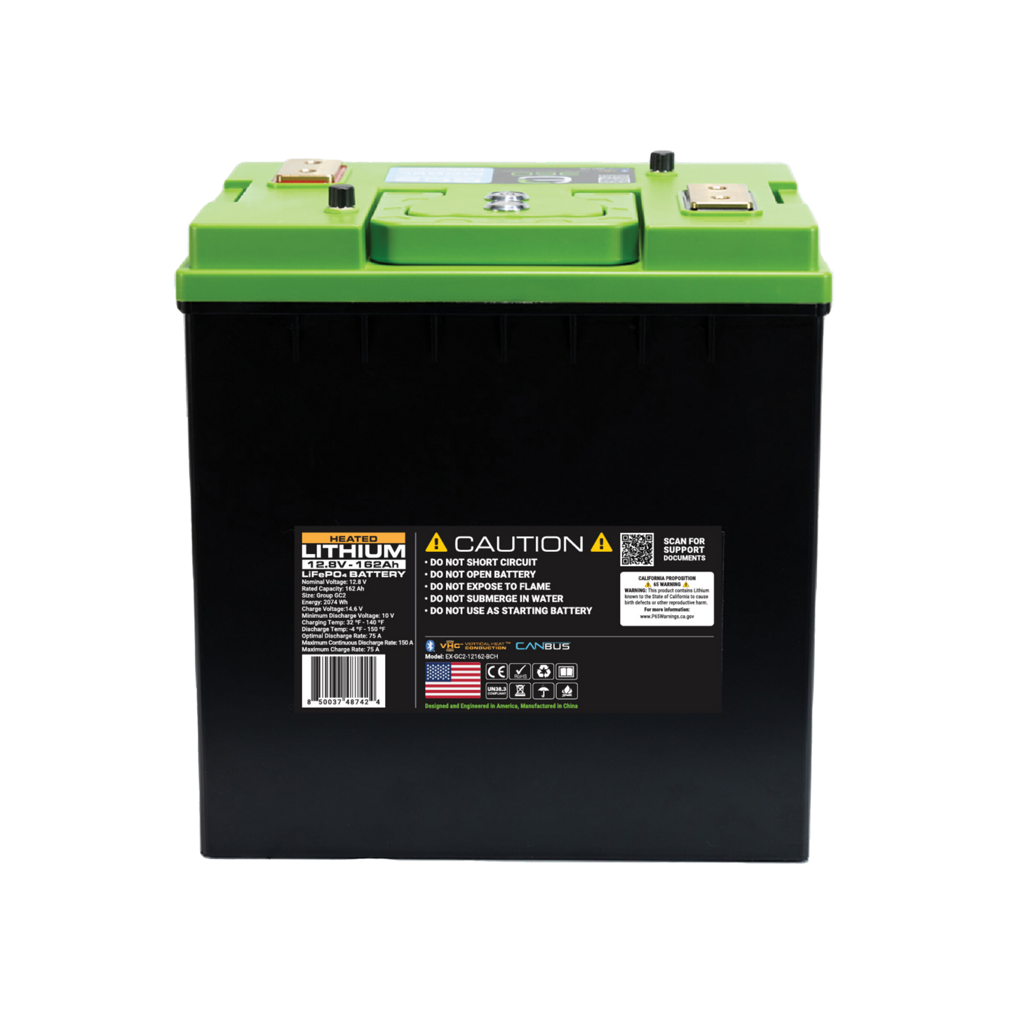 Expion360 12V 162Ah LiFePO4 Lithium Battery GC2 Bluetooth & Heated