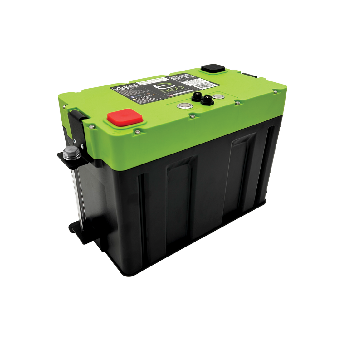 Single mounting kit with black plastic clips designed for Group 27 VHC batteries.