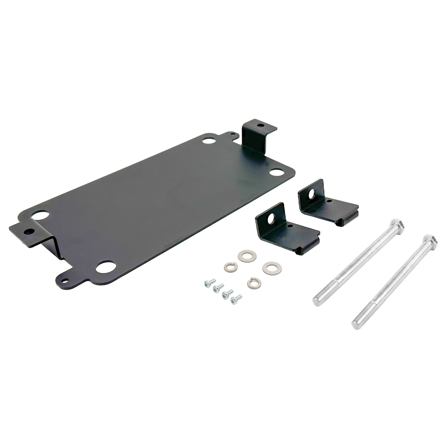 Single mounting kit with black plastic clips designed for Group 27 VHC batteries.