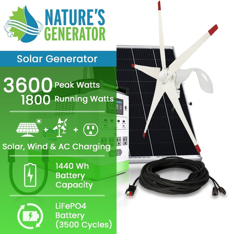 Nature's Generator Lithium Solar and Wind Generator 1800