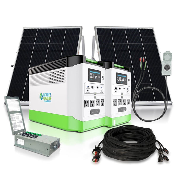 Nature's Generator Solar Generator 1800 Lithium and Transfer Switch