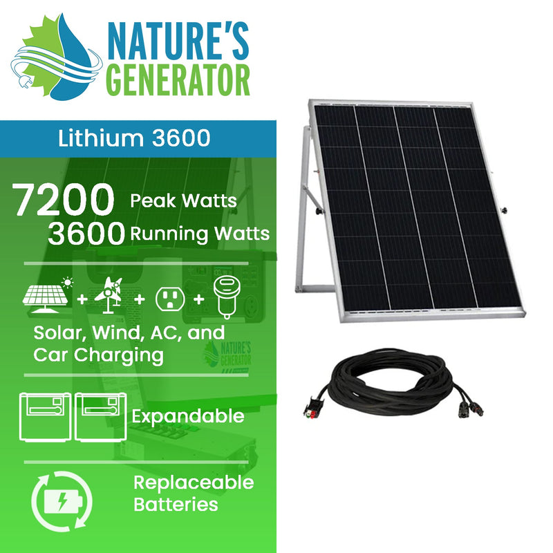 Nature's Generator Solar Generator Lithium 3600