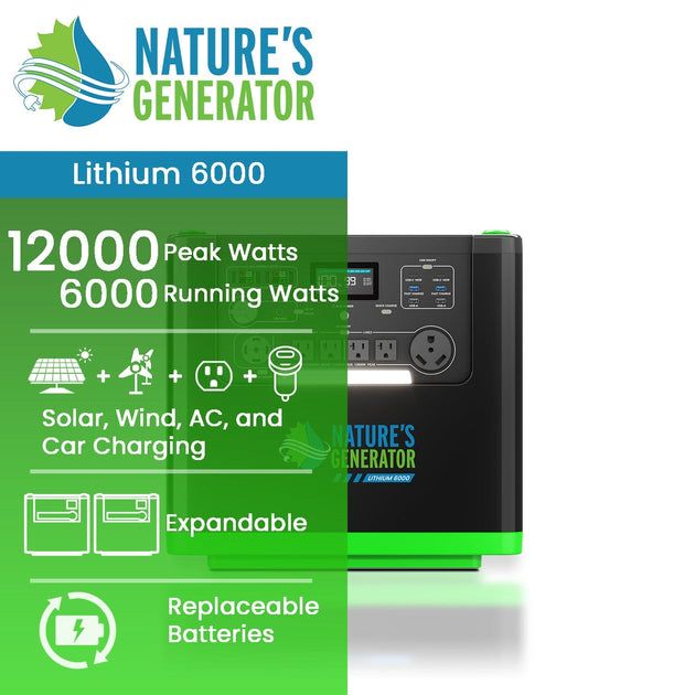 Nature's Generator Power Station Lithium 6000 LG6000