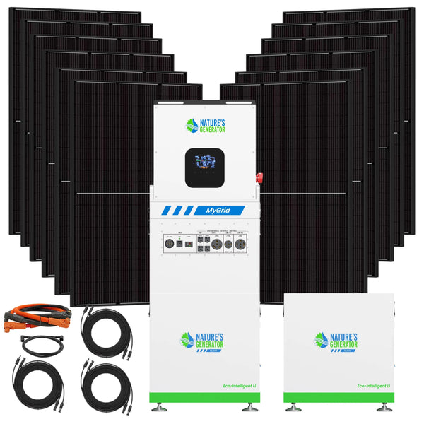 MyGrid 10K Solar Generator for Home + 1 battery + 12 410w solar panels