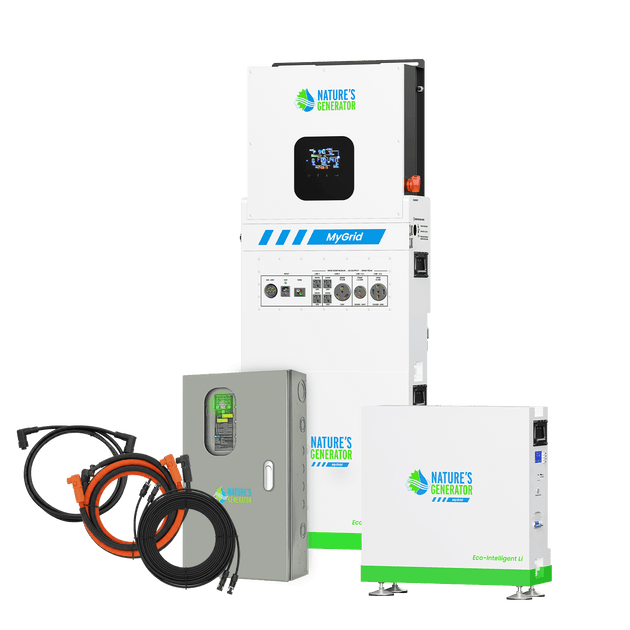 Product 
Three solar inverters with 'Nature's Generation' branding on a white background