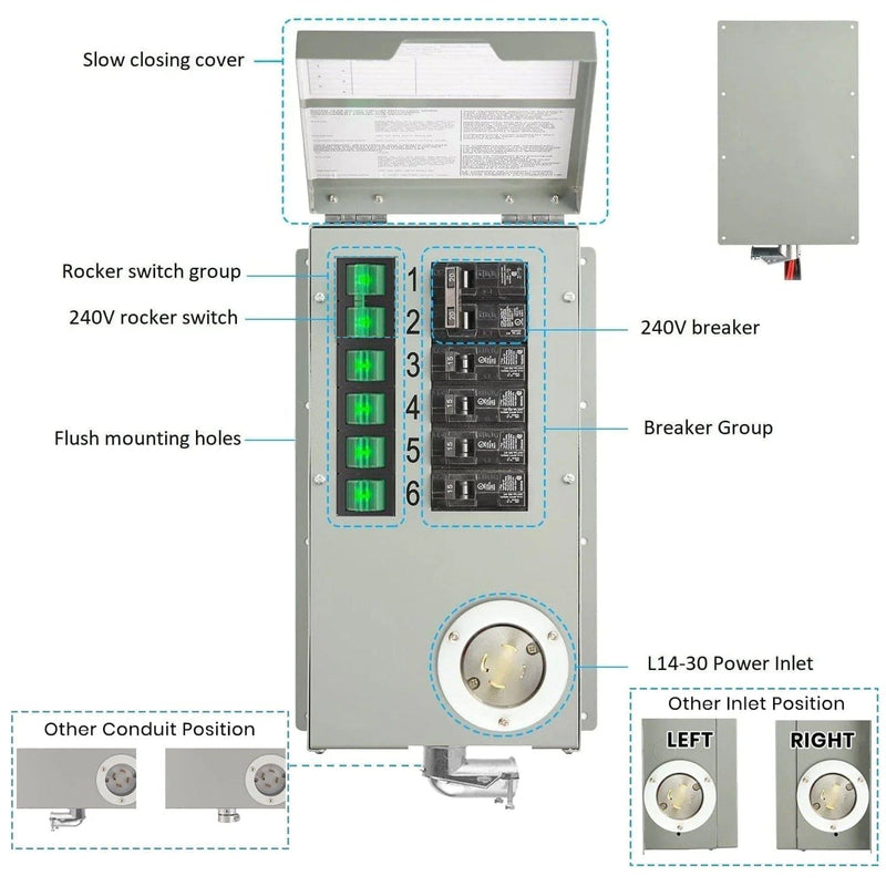 Nature's Generator Accessories 120V240V 30A 6 Circuit