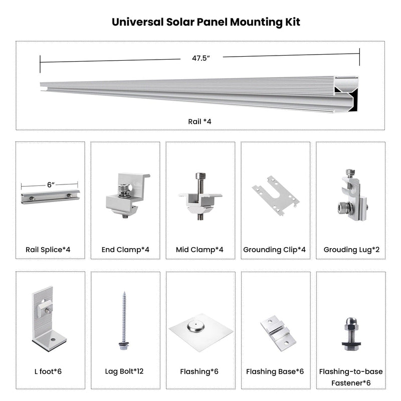 Nature's Generator Solar Panel Mount Universal NGUM01
