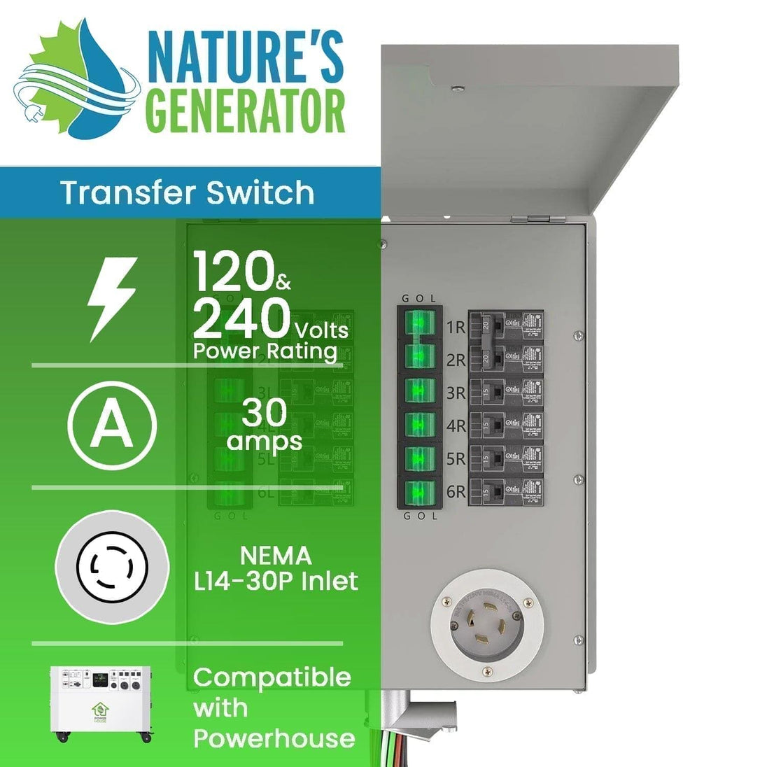 Nature's Generator Transfer Switch 12-Circuit
