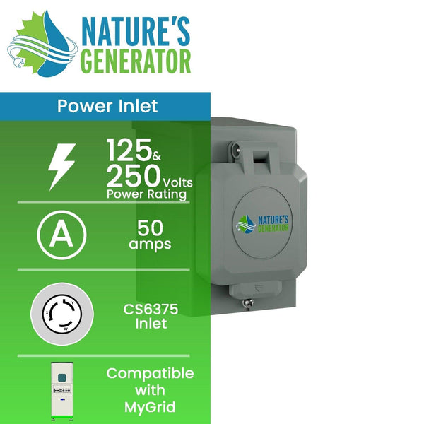 Nature's Generator Accessories Power Inlet Box 50A