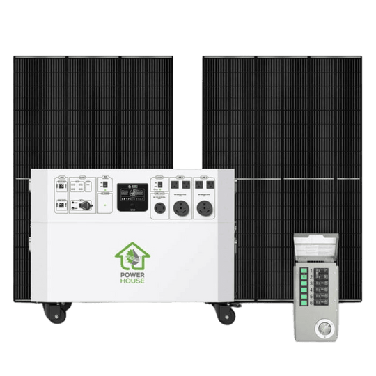 Nature's Generator Powerhouse with Solar Panel and Transfer