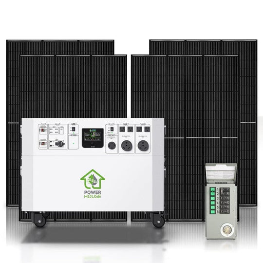 Nature's Generator Powerhouse with Solar Panel and Transfer