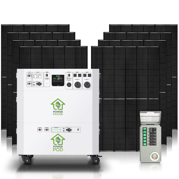 Nature's Generator Powerhouse with Solar Panel and Transfer