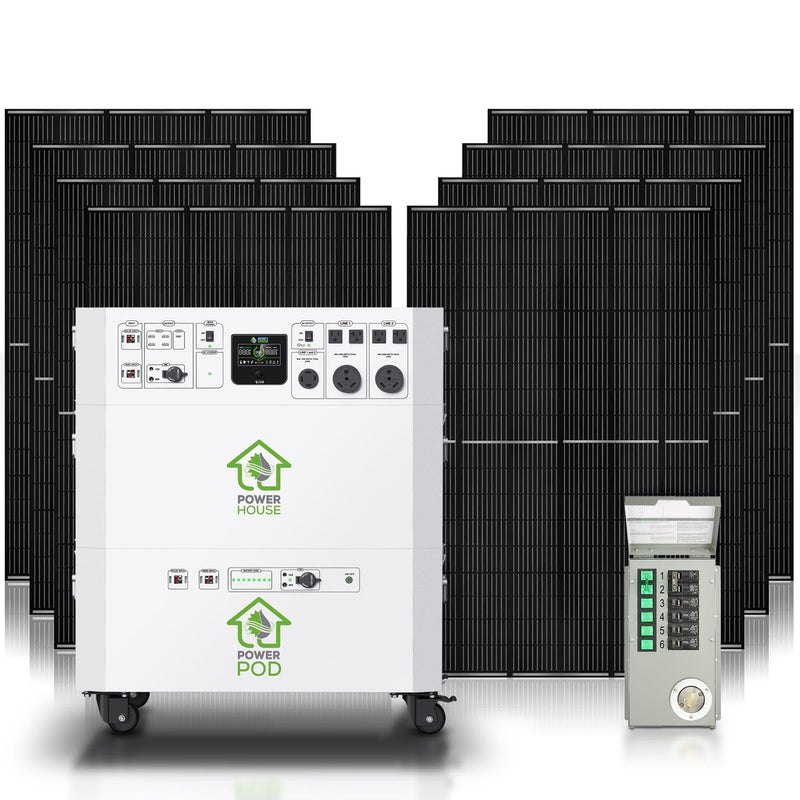 Nature's Generator Powerhouse with Solar Panel and Transfer
