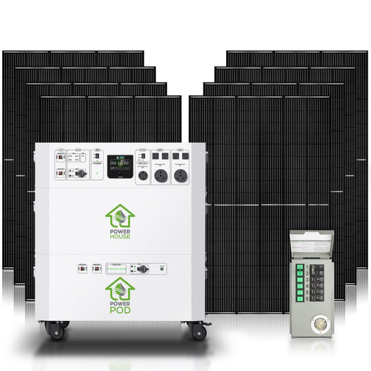 Nature's Generator Powerhouse with Solar Panel and Transfer