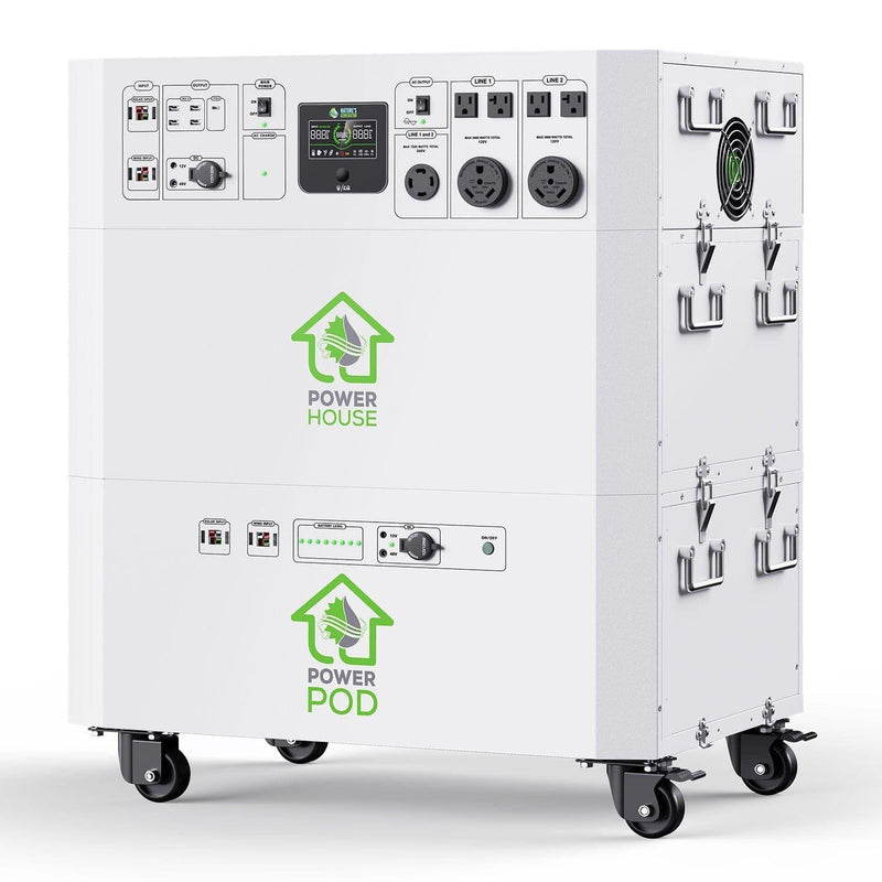 Nature's Generator Powerhouse with Solar Panel and Transfer