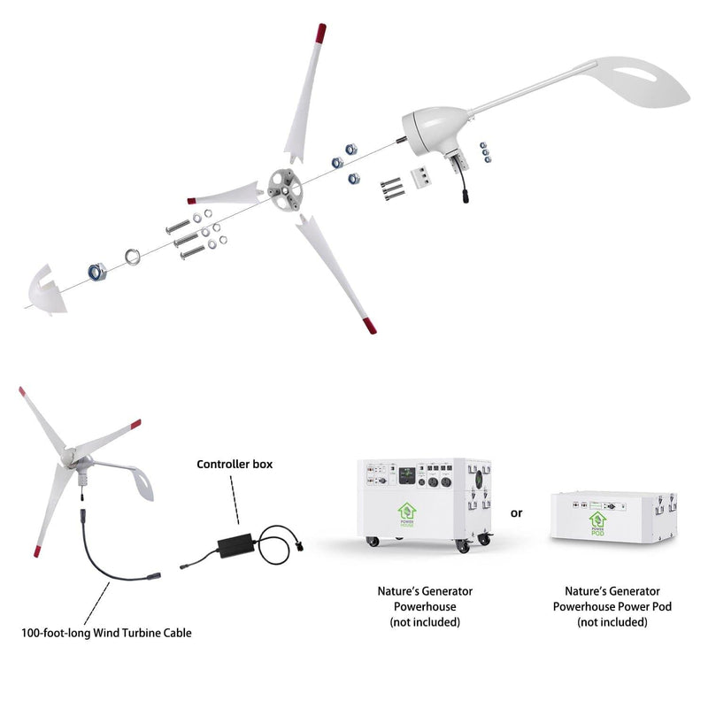 Nature's Generator Powerhouse Solar and Wind Generator NGPH100