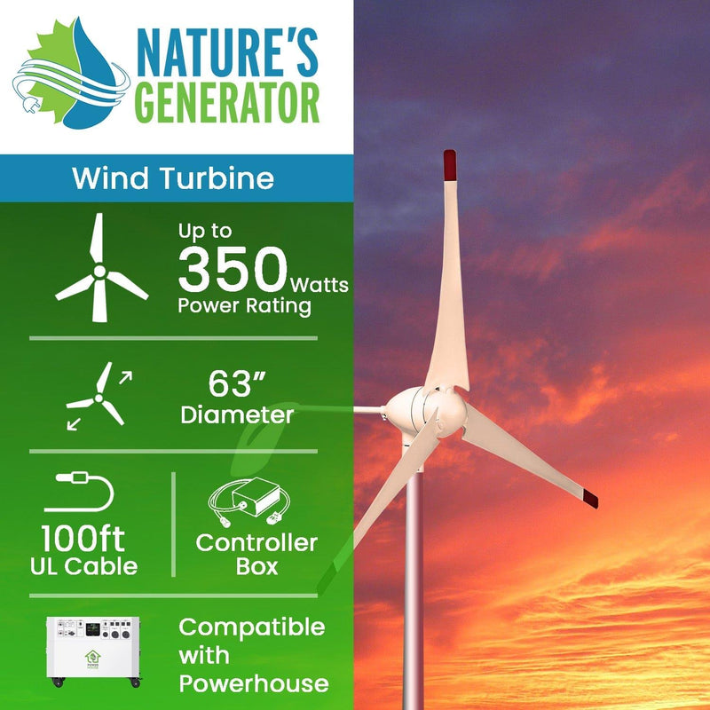 Nature's Generator Wind Turbine 350W