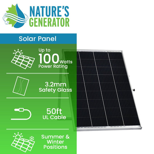 Nature's Generator Rigid Solar Panels 100W NG100RIGID